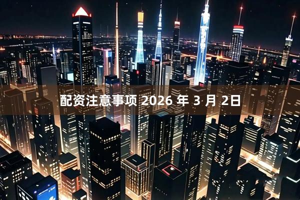 配资注意事项 2026 年 3 月 2日